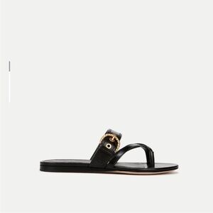 Veronica Beard Black Slide Sandals